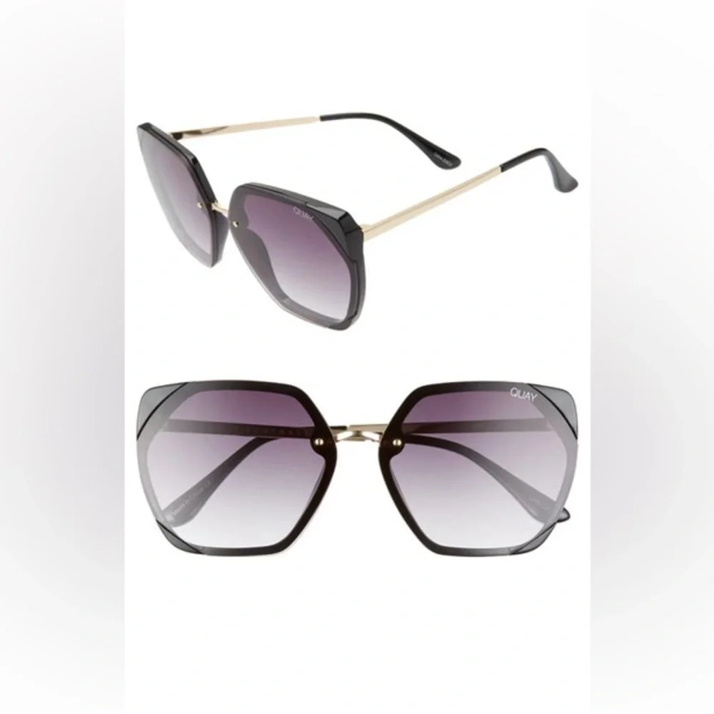 NWT and Case Quay Australia VIP Black Sunglasses
